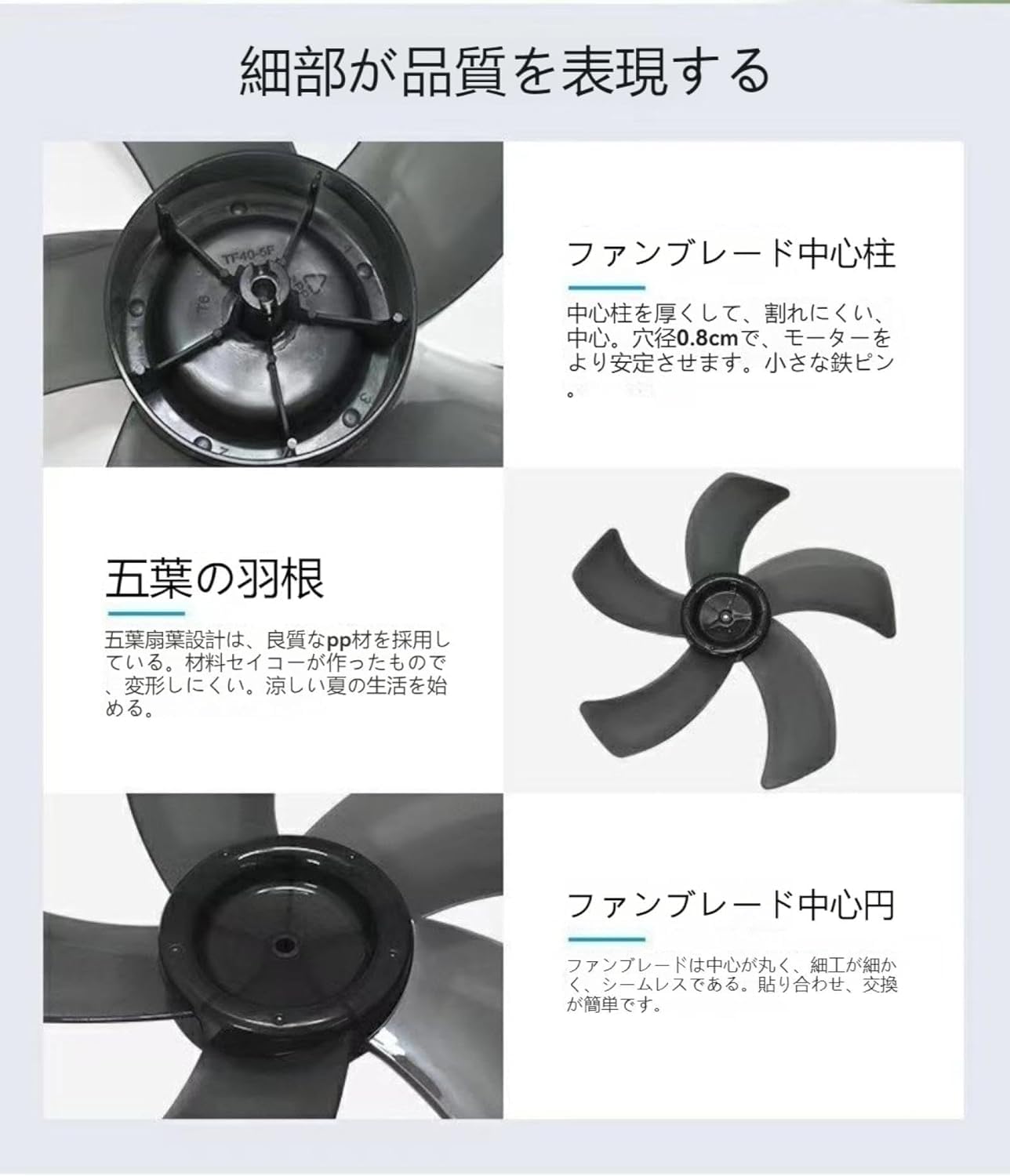 Amazon | ファン 羽根 扇風機はね部品 扇風機 交換 用 羽根 ブレード